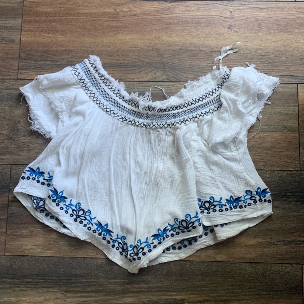 off shoulder crop top